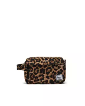 Унисекс косметичка леопардового цвета объемом 5 л с карманом и внутренней сеткой Herschel, коричневый