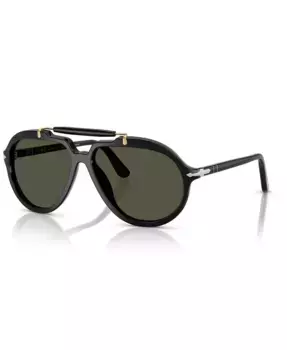 Унисекс круглые солнцезащитные очки, PO0202S Persol, черный