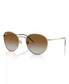 Унисекс круглые солнцезащитные очки с обратной оправой, RBR0103S Ray-Ban, золотой