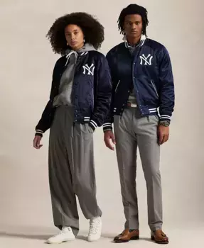 Унисекс-куртка Yankees из сатина Polo Ralph Lauren, синий