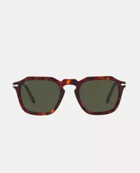 Унисекс квадратные черные солнцезащитные очки из ацетата Persol, черный