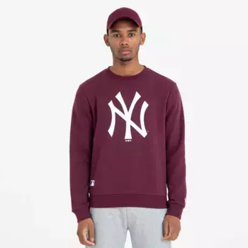 Унисекс Нью-Йорк Янкиз MLB Свитшот с круглым вырезом и новой эрой New Era, пурпурный