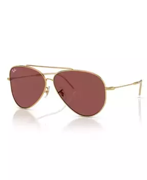 Унисекс-очки солнцезащитные, авиатор Reverse RBR0101 Ray-Ban, золотой