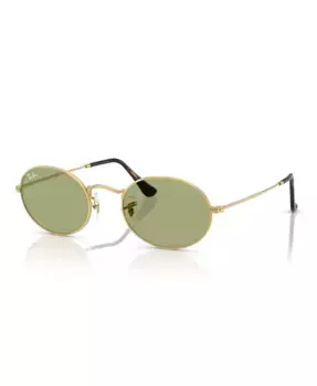 Унисекс овальные металлические солнцезащитные очки, RB3547 Ray-Ban, золотой