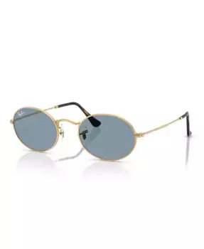 Унисекс овальные металлические солнцезащитные очки, RB3547 Ray-Ban, золотой