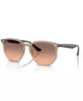 Унисекс овальные солнцезащитные очки, RB4306 Ray-Ban, коричневый