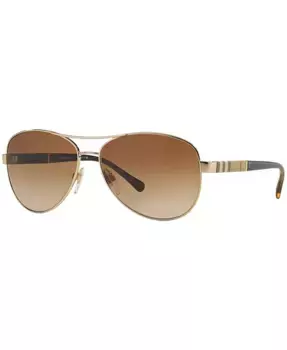 Унисекс поляризационные солнцезащитные очки, BE3080 Burberry, золотой