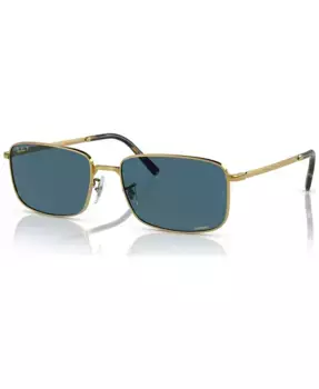 Унисекс поляризационные солнцезащитные очки, RB3717 Ray-Ban, золотой