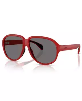 Унисекс поляризованные солнцезащитные очки, Halcyonne ME8001 Moncler, красный