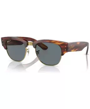 Унисекс поляризованные солнцезащитные очки, Mega Clubmaster Ray-Ban, коричневый