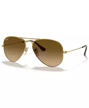 Унисекс поляризованные солнцезащитные очки, RB3025 AVIATOR CLASSIC Ray-Ban, золотой