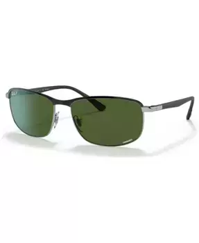 Унисекс поляризованные солнцезащитные очки, RB3671CH 60 Ray-Ban, черный
