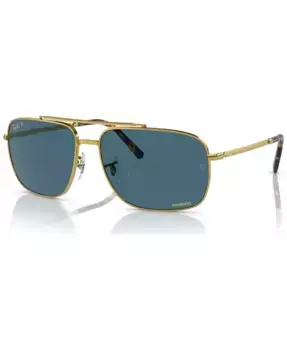 Унисекс поляризованные солнцезащитные очки, RB3796 Chromance Ray-Ban, золотой