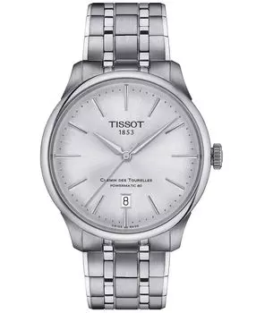 Унисекс Швейцарские автоматические часы Chemin des Tourelles Powermatic 80 с браслетом из нержавеющей стали 39 мм Tissot