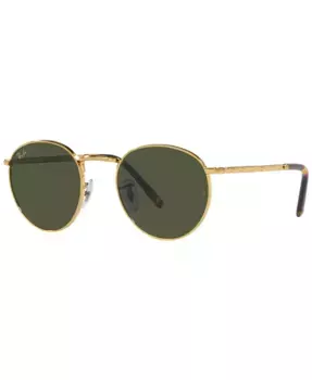 Унисекс солнцезащитные очки, New Round 50 Ray-Ban, золотой