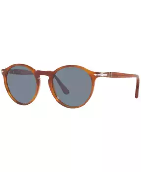 Унисекс солнцезащитные очки, PO3285S 52 Persol, коричневый