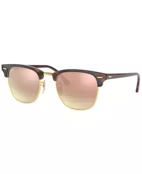 Унисекс солнцезащитные очки, RB3016 CLUBMASTER MINERAL FLASH LENSES Ray-Ban, коричневый