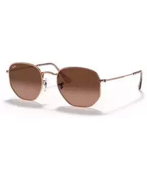 Унисекс солнцезащитные очки, RB3548N HEXAGONAL FLAT LENSES Ray-Ban, коричневый