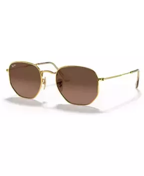 Унисекс солнцезащитные очки, RB3548N HEXAGONAL FLAT LENSES Ray-Ban, золотой