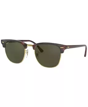Унисекс солнцезащитные очки с низкой переносицей, RB3016F CLUBMASTER CLASSIC 55 Ray-Ban, коричневый