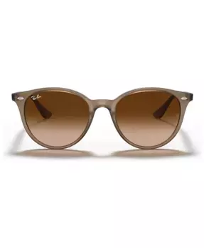 Унисекс солнцезащитные очки с низкой переносицей, RB4305F 53 Ray-Ban, коричневый/бежевый