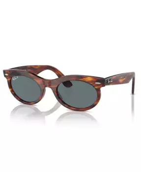 Унисекс солнцезащитные очки, Wayfarer Oval Change RB2242 фотохромные Ray-Ban, коричневый