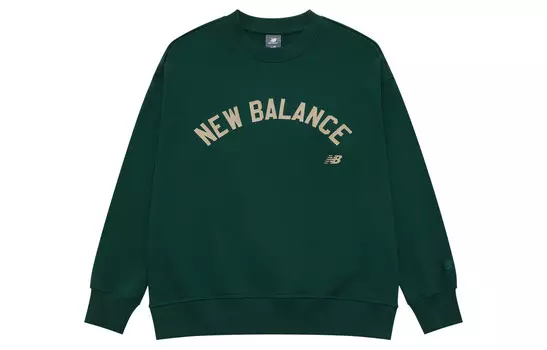 Унисекс толстовка с круглым вырезом зеленая New Balance, зеленый