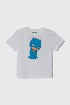 United Colors of Benetton Детская хлопковая футболка, белый