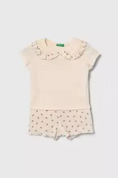 United Colors of Benetton Детская хлопковая пижама, оранжевый