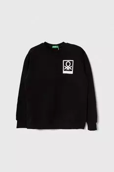 United Colors of Benetton Детская хлопковая толстовка, черный