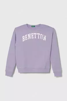 United Colors of Benetton Детская хлопковая толстовка, фиолетовый