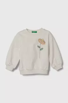 United Colors of Benetton Детская хлопковая толстовка, бежевый