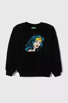 United Colors of Benetton Детская хлопковая толстовка, черный