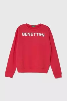 United Colors of Benetton Детская хлопковая толстовка, розовый