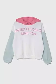 United Colors of Benetton Детская хлопковая толстовка, белый