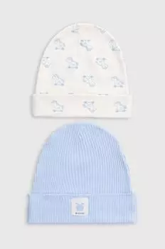 United Colors of Benetton Детские хлопковые шапки, 2 шт., синий