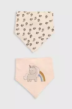 United Colors of Benetton Детские нагрудники, 2 шт., розовый