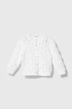 United Colors of Benetton Хлопковый детский кардиган, белый