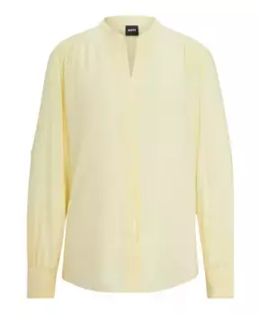 Универсальная блузка из вуали с рюшами Boss Black, желтый