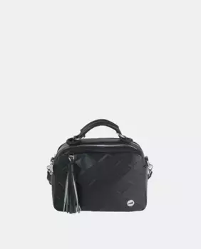 Универсальная черная сумка, сочетающая текстурированный и гладкий материал Volum, черный