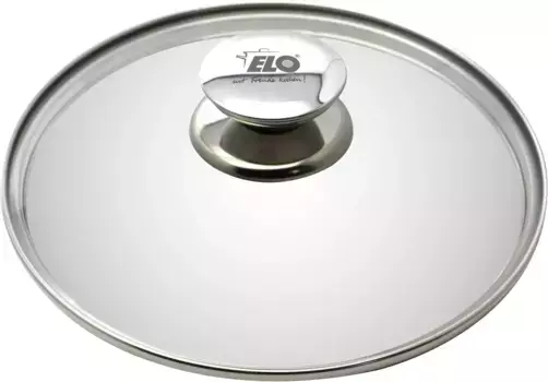 Универсальная крышка Elo "Галант" из огнеупорного стекла для современного визуального приготовления пищи 28 см, цвет transparent