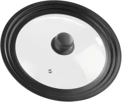 Универсальная крышка GSW, термостойкое стекло, подходит для кастрюль и кастрюль 24–28 см 28 см, цвет transparent-schwarz