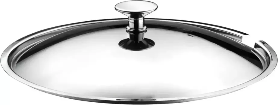 Универсальная крышка PINTINOX "Профессиональная", (1 шт.), с углублением для ложки, нержавеющая сталь 18/10, можно мыть в посудомоечной машине 28 см, цвет edelstahlfarben