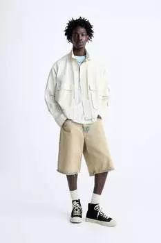 Универсальная куртка с карманами ZARA, белый