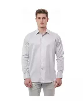 Универсальная мужская рубашка с итальянским воротником. Bagutta, белый
