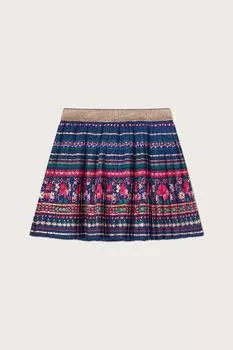 Универсальная плиссированная юбка в полоску Pansy Monsoon, синий