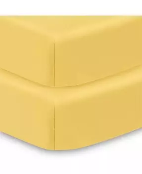 Универсальная простыня и водонепроницаемый чехол для матраса для детской кроватки размером 52 x 28 дюймов (2 шт.) Breathablebaby, желтый