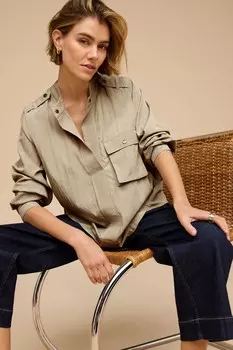 Универсальная рубашка с длинными рукавами Next, зеленый