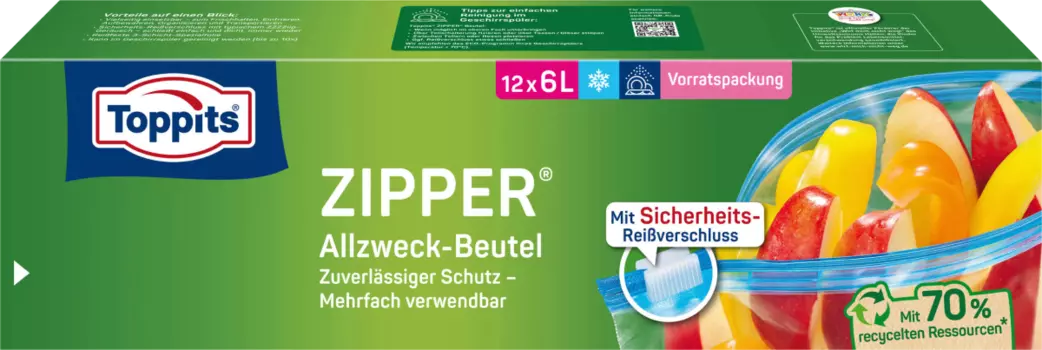 Универсальная сумка на молнии 6 л 12 шт. Toppits