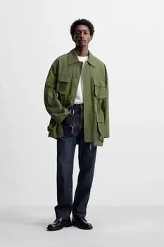 Универсальная техническая парка ZARA, оливково-зеленый